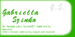 gabriella szinko business card